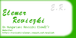 elemer reviczki business card